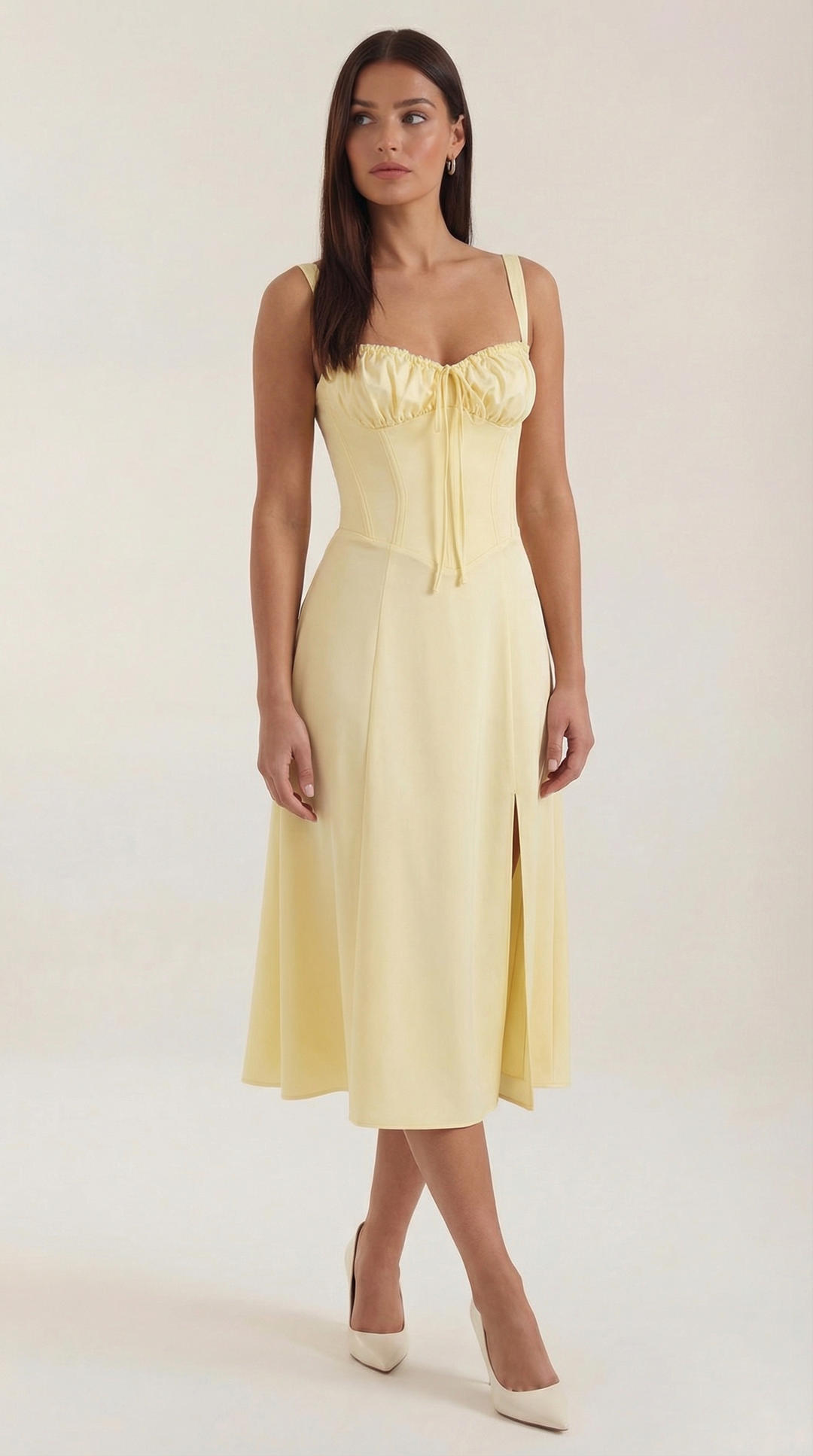 Elvira | Midikleid mit Schnürung