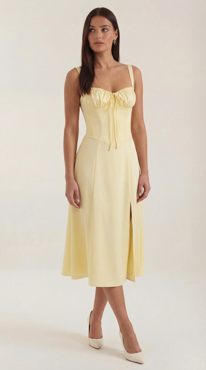 Elvira | Midikleid mit Schnürung