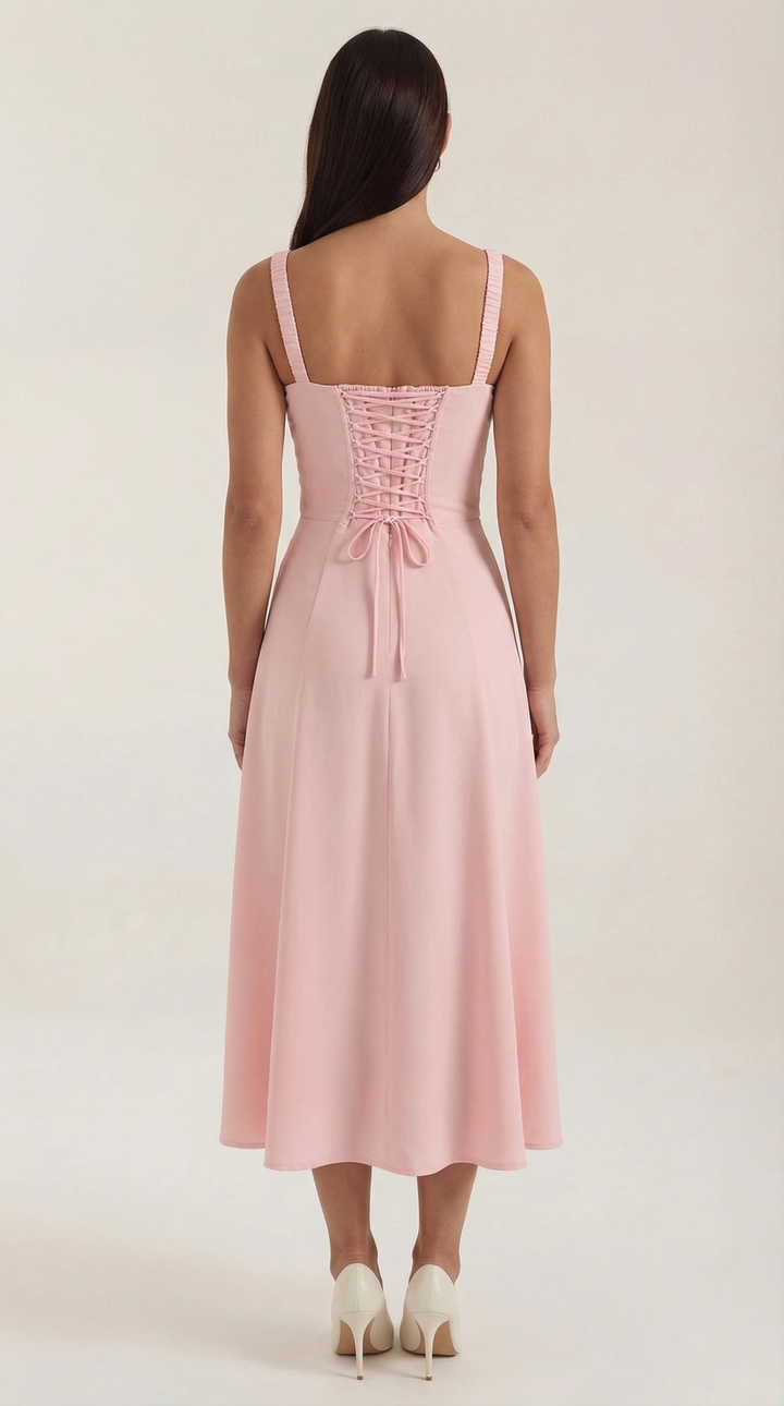 Elvira | Midikleid mit Schnürung