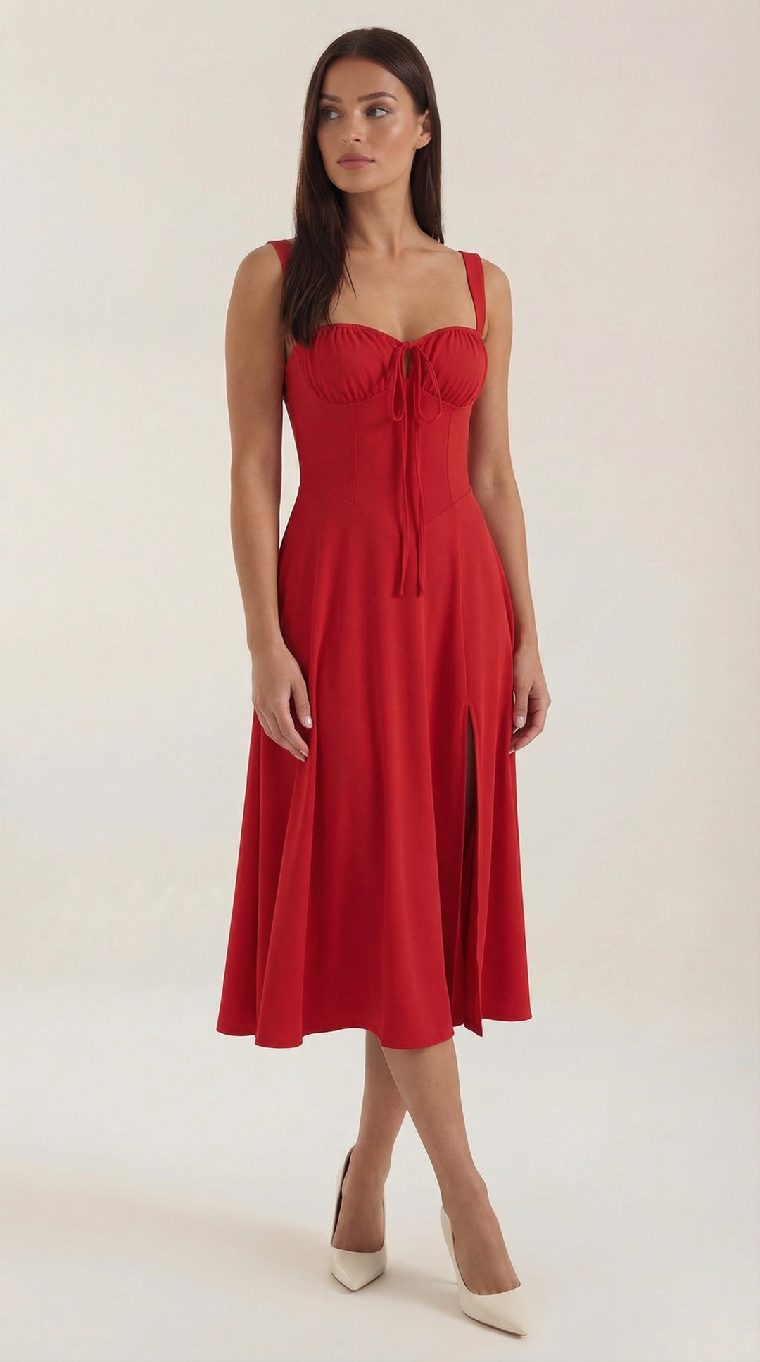 Elvira | Midikleid mit Schnürung