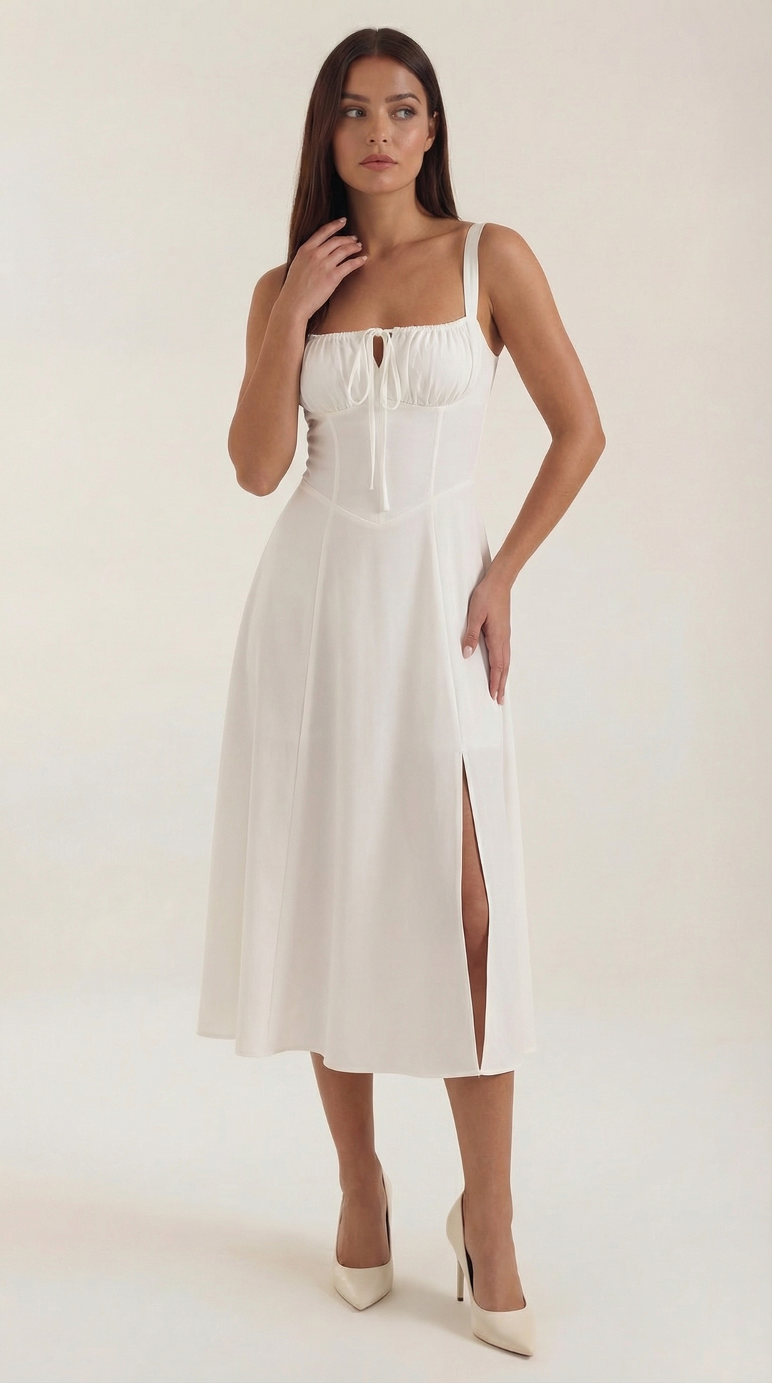 Elvira | Midikleid mit Schnürung