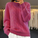 Kim | Zopfmusterpullover mit Rundhalsausschnitt