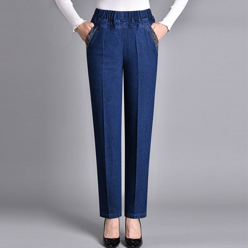 Fali | Damenjeans mit Seitentaschen und elastischem Bund
