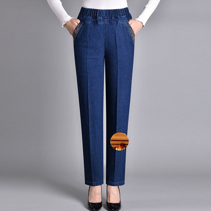 Fali | Damenjeans mit Seitentaschen und elastischem Bund