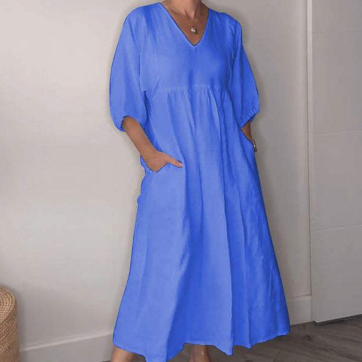 Kyra | Bequemes Kleid mit V-Ausschnitt