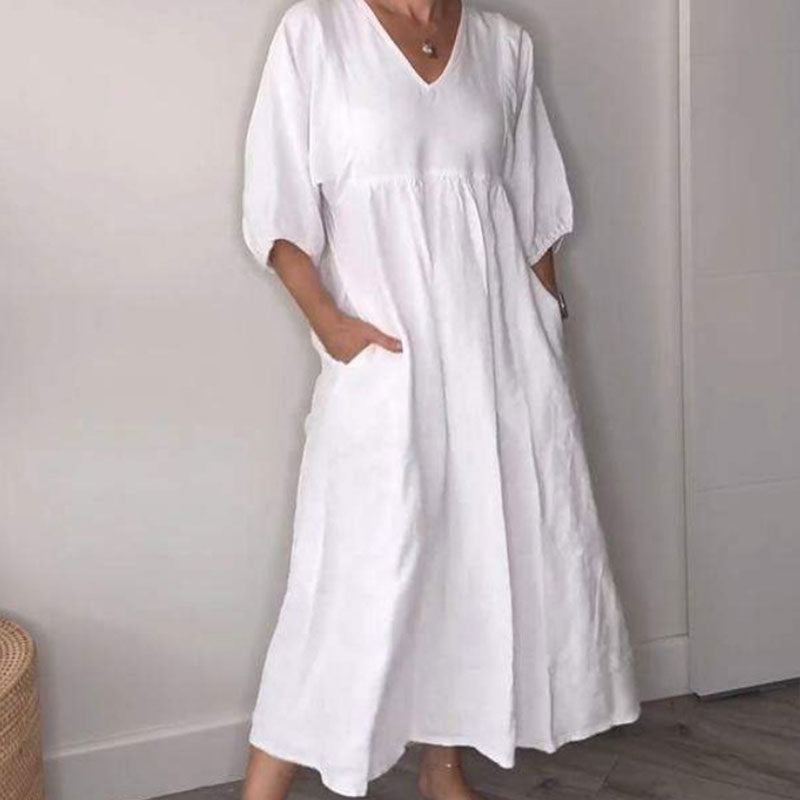 Kyra | Bequemes Kleid mit V-Ausschnitt