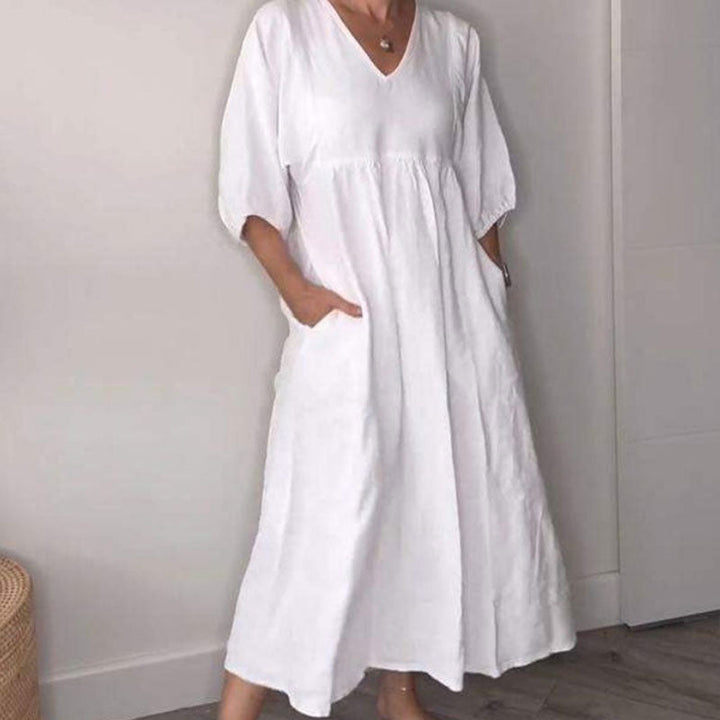 Kyra | Bequemes Kleid mit V-Ausschnitt