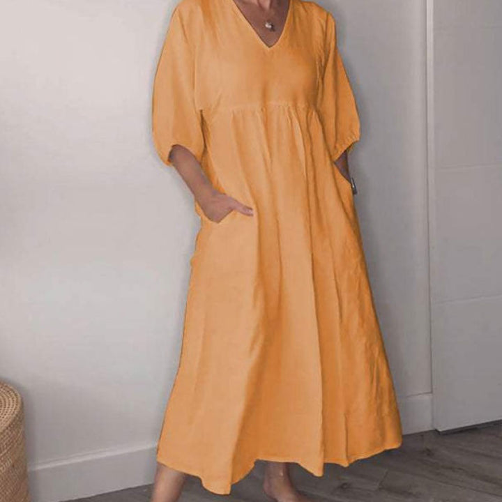 Kyra | Bequemes Kleid mit V-Ausschnitt