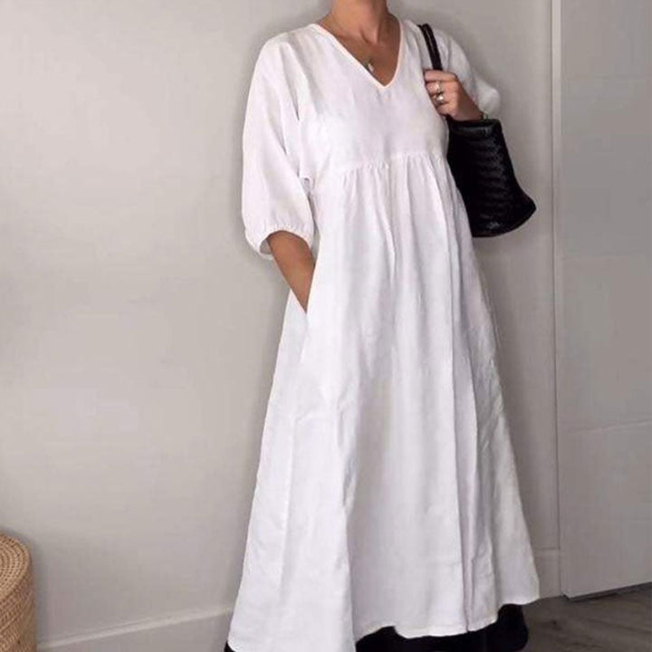 Kyra | Bequemes Kleid mit V-Ausschnitt