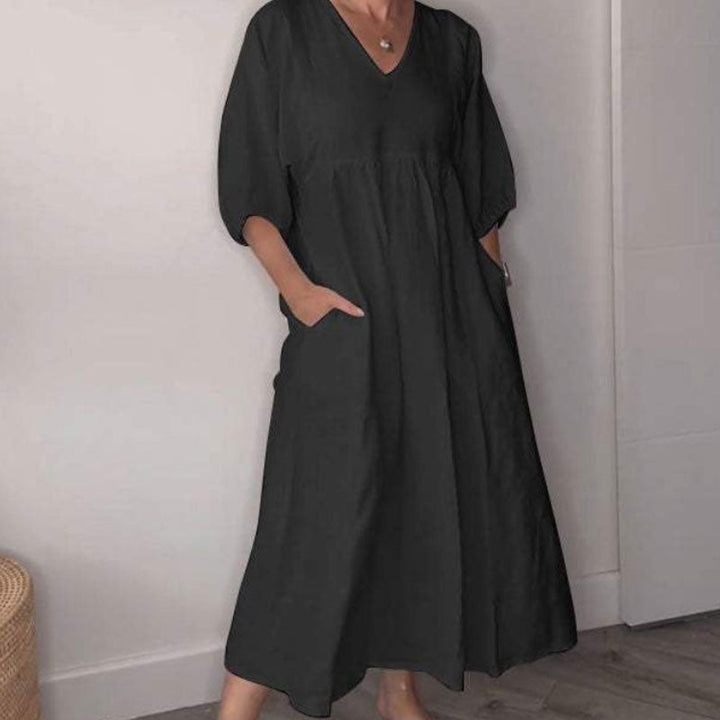 Kyra | Bequemes Kleid mit V-Ausschnitt