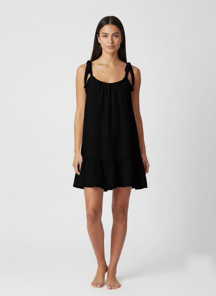 Helena | Lockeres Mini-Kleid mit Rückenausschnitt