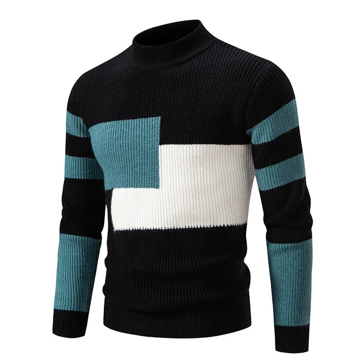 Arnulf | Herrenpullover mit Colorblock-Muster
