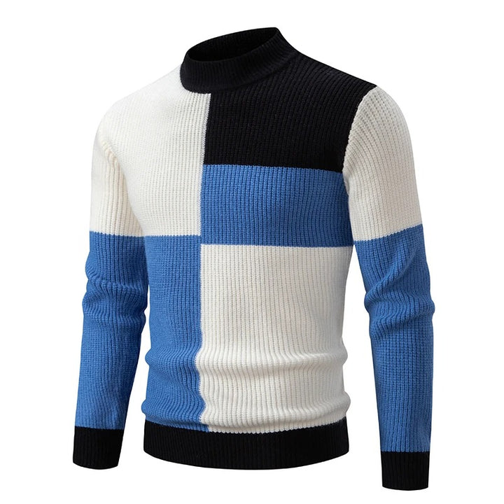 Arnulf | Herrenpullover mit Colorblock-Muster