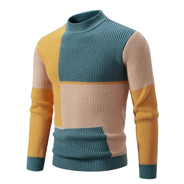 Arnulf | Herrenpullover mit Colorblock-Muster