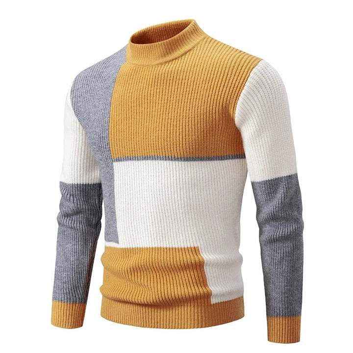 Arnulf | Herrenpullover mit Colorblock-Muster