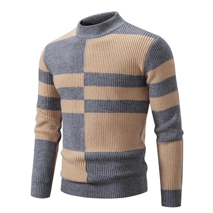 Arnulf | Herrenpullover mit Colorblock-Muster